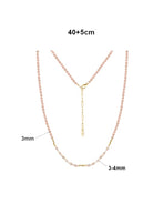 Dreamy Pink Natural Stone Bohemian Beaded Necklace-Necklaces-Krush Kandy, Women's Online Fashion Boutique Located in Phoenix, Arizona (Scottsdale Area)