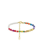 Multi Color & Pearl Beaded Bracelet-Bracelets-Krush Kandy, Women's Online Fashion Boutique Located in Phoenix, Arizona (Scottsdale Area)