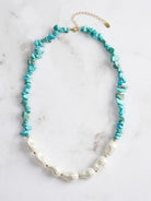 Turquoise & Pearl Vintage Beaded Necklace-Necklaces-Krush Kandy, Women's Online Fashion Boutique Located in Phoenix, Arizona (Scottsdale Area)