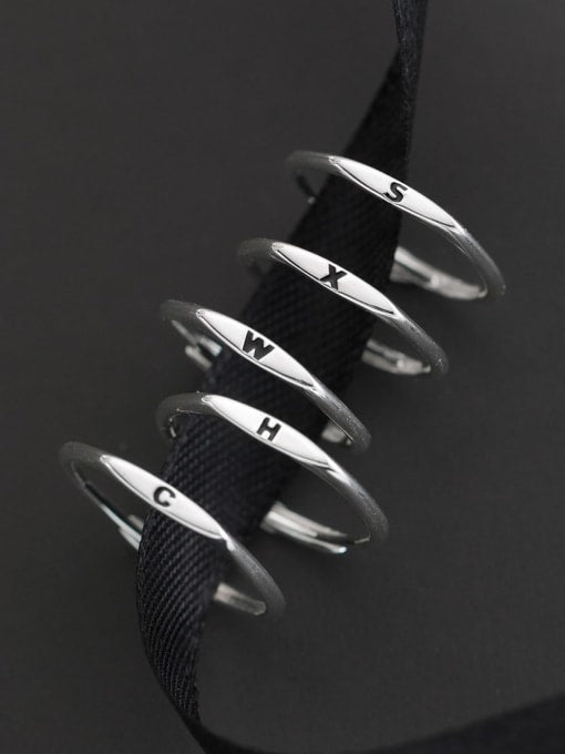 Sterling Silver Letter Minimalist Band Ring-Earrings-Krush Kandy, Women's Online Fashion Boutique Located in Phoenix, Arizona (Scottsdale Area)