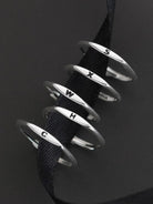 Sterling Silver Letter Minimalist Band Ring-Earrings-Krush Kandy, Women's Online Fashion Boutique Located in Phoenix, Arizona (Scottsdale Area)