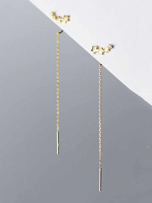 Sterling Silver Tassel Trend Threader Earrings-Earrings-Krush Kandy, Women's Online Fashion Boutique Located in Phoenix, Arizona (Scottsdale Area)