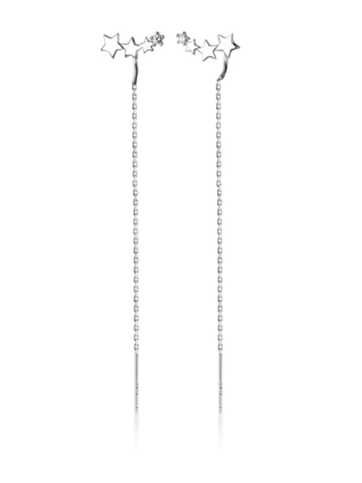 Sterling Silver Tassel Trend Threader Earrings-Earrings-Krush Kandy, Women's Online Fashion Boutique Located in Phoenix, Arizona (Scottsdale Area)