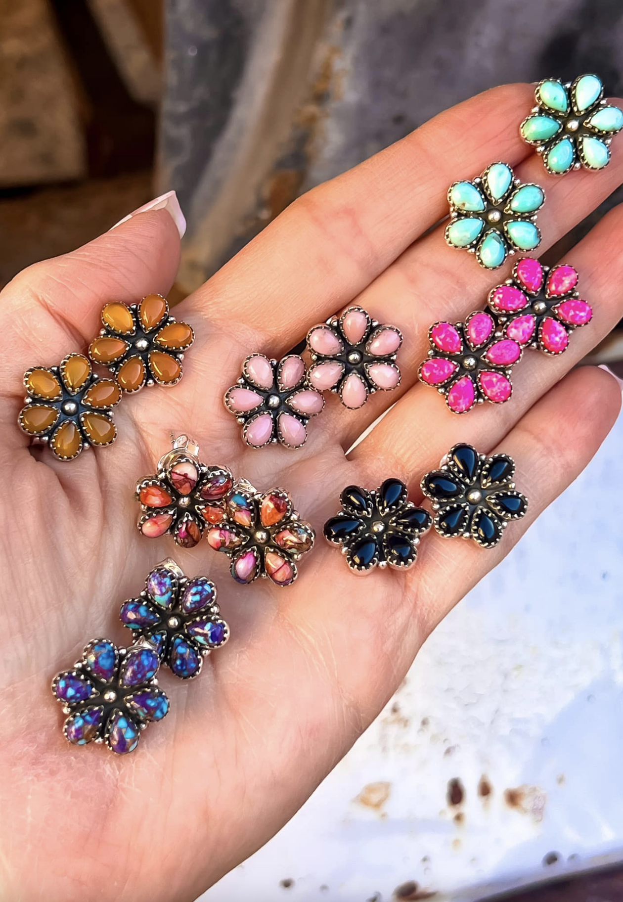 Mini Daisy Earrings MADE TO ORDER-Stud Earrings-Krush Kandy, Women's Online Fashion Boutique Located in Phoenix, Arizona (Scottsdale Area)