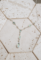 Valerie's Sterling Daisy Lariat Necklace-Chain Necklaces-Krush Kandy, Women's Online Fashion Boutique Located in Phoenix, Arizona (Scottsdale Area)