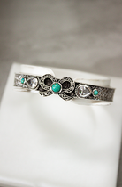 Dixie's Sterling Bow Cuff-Chain Bracelets-Krush Kandy, Women's Online Fashion Boutique Located in Phoenix, Arizona (Scottsdale Area)