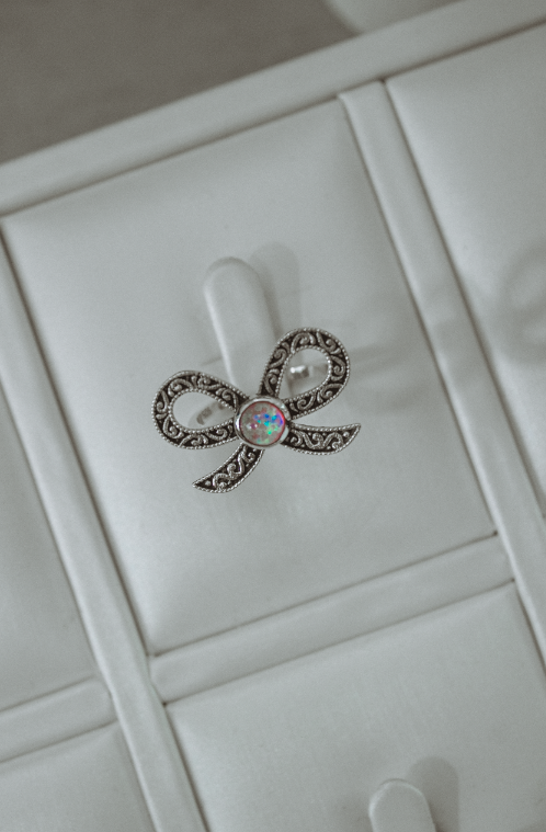 Stamped Bow Ring-Cluster Rings-Krush Kandy, Women's Online Fashion Boutique Located in Phoenix, Arizona (Scottsdale Area)