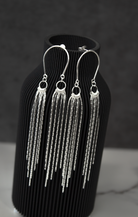 Whispering Boho Fringe Sterling Silver Earrings-Chain Earrings-Krush Kandy, Women's Online Fashion Boutique Located in Phoenix, Arizona (Scottsdale Area)