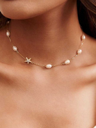 Pearl Star Dainty Necklace-Necklaces-Krush Kandy, Women's Online Fashion Boutique Located in Phoenix, Arizona (Scottsdale Area)