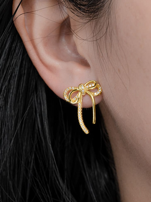 Bowknot Dainty Stud Earrings-Earrings-Krush Kandy, Women's Online Fashion Boutique Located in Phoenix, Arizona (Scottsdale Area)