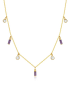 Multi Crystal Dainty Minimalist Necklace-Necklaces-Krush Kandy, Women's Online Fashion Boutique Located in Phoenix, Arizona (Scottsdale Area)