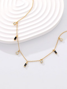Multi Crystal Dainty Minimalist Necklace-Necklaces-Krush Kandy, Women's Online Fashion Boutique Located in Phoenix, Arizona (Scottsdale Area)