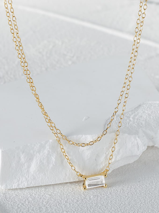 Crystal Minimalist Multi Strand Necklace-Necklaces-Krush Kandy, Women's Online Fashion Boutique Located in Phoenix, Arizona (Scottsdale Area)