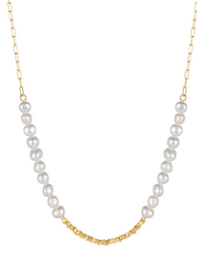 Freshwater Pearl Geometric Vintage Beaded Necklace-Necklaces-Krush Kandy, Women's Online Fashion Boutique Located in Phoenix, Arizona (Scottsdale Area)