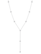 Cubic Zirconia Star Tassel Dainty Lariat Necklace-Necklaces-Krush Kandy, Women's Online Fashion Boutique Located in Phoenix, Arizona (Scottsdale Area)