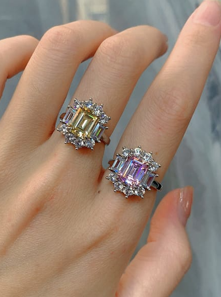 High Carbon Diamond Geometric Luxury Band Ring-Ring-Krush Kandy, Women's Online Fashion Boutique Located in Phoenix, Arizona (Scottsdale Area)