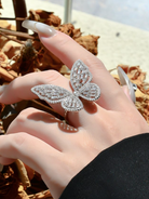 Hollow Butterfly Luxury Band Ring-Ring-Krush Kandy, Women's Online Fashion Boutique Located in Phoenix, Arizona (Scottsdale Area)