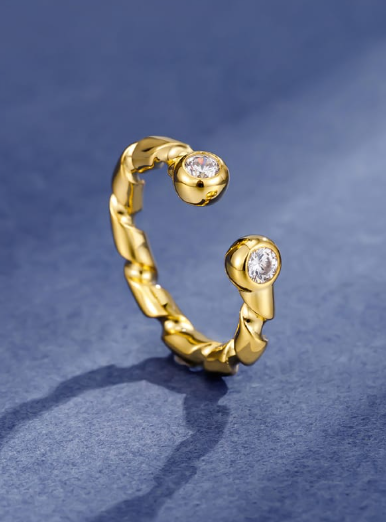 Twisted Minimalist Band CZ Ring-Ring-Krush Kandy, Women's Online Fashion Boutique Located in Phoenix, Arizona (Scottsdale Area)