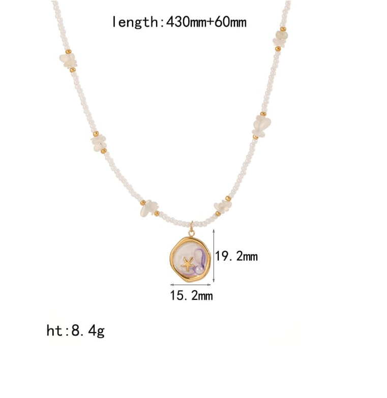 Pearl Geometric Beaded Necklace-Jewelry-Krush Kandy, Women's Online Fashion Boutique Located in Phoenix, Arizona (Scottsdale Area)