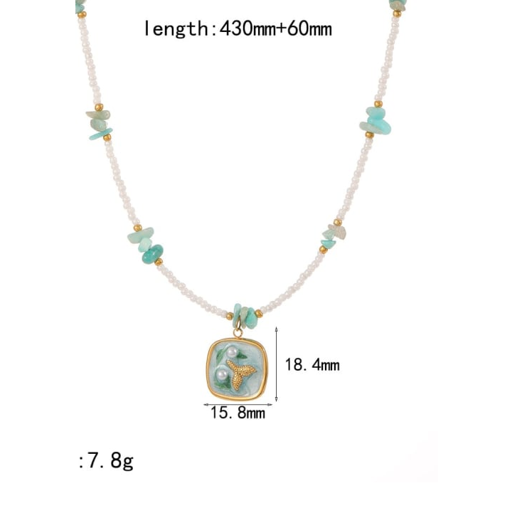 Pearl Geometric Beaded Necklace-Jewelry-Krush Kandy, Women's Online Fashion Boutique Located in Phoenix, Arizona (Scottsdale Area)