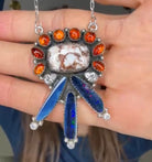 Amber Aura Wild Horse & Australian Opal Necklaces-Necklaces-Krush Kandy, Women's Online Fashion Boutique Located in Phoenix, Arizona (Scottsdale Area)