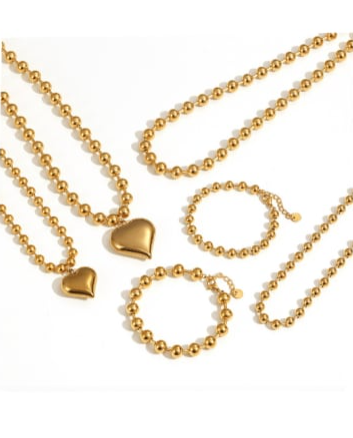 Simply Beaded Stainless Steel Necklaces-Jewelry-Krush Kandy, Women's Online Fashion Boutique Located in Phoenix, Arizona (Scottsdale Area)