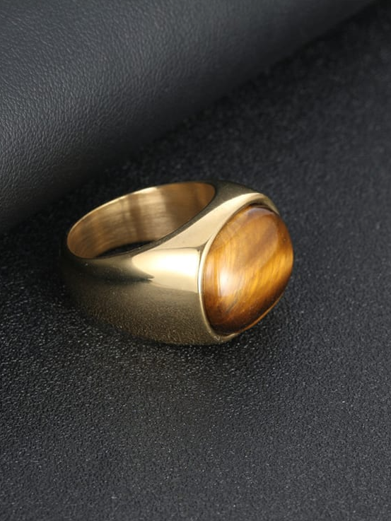 Vintage Tiger's Eye Slab Ring-Jewelry-Krush Kandy, Women's Online Fashion Boutique Located in Phoenix, Arizona (Scottsdale Area)