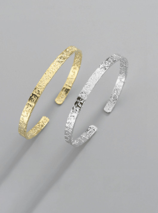 Sterling Silver Geometric Minimalist Cuff Bangle-Jewelry-Krush Kandy, Women's Online Fashion Boutique Located in Phoenix, Arizona (Scottsdale Area)