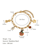 Stainless Steel Vintage Cute Ghost Pumpkin Halloween Bracelet-Bracelets-Krush Kandy, Women's Online Fashion Boutique Located in Phoenix, Arizona (Scottsdale Area)