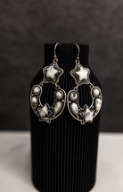 Starry Night Horseshoe Stone Earrings-Stud Earrings-Krush Kandy, Women's Online Fashion Boutique Located in Phoenix, Arizona (Scottsdale Area)