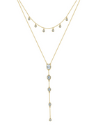 Double Layer Chain Tassel Lariat Necklace-Necklaces-Krush Kandy, Women's Online Fashion Boutique Located in Phoenix, Arizona (Scottsdale Area)