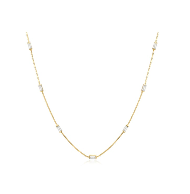 Rhinestone Geometric Minimalist Necklace-Necklaces-Krush Kandy, Women's Online Fashion Boutique Located in Phoenix, Arizona (Scottsdale Area)