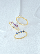 Multi Shape Cubic Zirconia Minimalist Band Ring-Earrings-Krush Kandy, Women's Online Fashion Boutique Located in Phoenix, Arizona (Scottsdale Area)