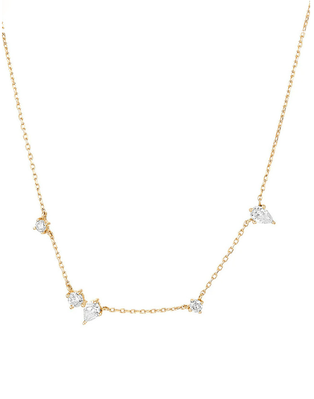 Cubic Zirconia Geometric Dainty Necklace-Necklaces-Krush Kandy, Women's Online Fashion Boutique Located in Phoenix, Arizona (Scottsdale Area)