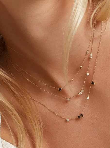 Cubic Zirconia Geometric Dainty Necklace-Necklaces-Krush Kandy, Women's Online Fashion Boutique Located in Phoenix, Arizona (Scottsdale Area)