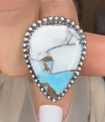 One Of A Kind Pink Turquoise Slab Rings MADE TO ORDER-Ring Sizers-Krush Kandy, Women's Online Fashion Boutique Located in Phoenix, Arizona (Scottsdale Area)