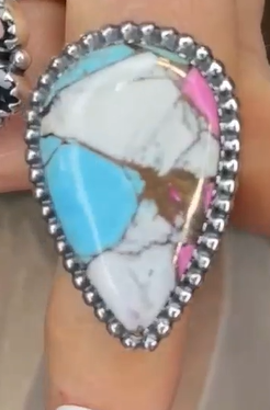 One Of A Kind Pink Turquoise Slab Rings MADE TO ORDER-Ring Sizers-Krush Kandy, Women's Online Fashion Boutique Located in Phoenix, Arizona (Scottsdale Area)