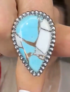 One Of A Kind Pink Turquoise Slab Rings MADE TO ORDER-Ring Sizers-Krush Kandy, Women's Online Fashion Boutique Located in Phoenix, Arizona (Scottsdale Area)
