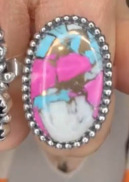 One Of A Kind Pink Turquoise Slab Rings MADE TO ORDER-Ring Sizers-Krush Kandy, Women's Online Fashion Boutique Located in Phoenix, Arizona (Scottsdale Area)