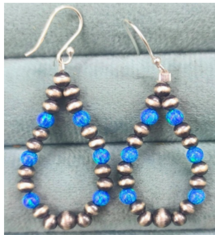 Skyline Opal Teardrops Desert Pearl Sterling Silver Earrings-Earrings-Krush Kandy, Women's Online Fashion Boutique Located in Phoenix, Arizona (Scottsdale Area)
