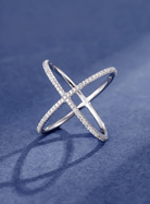 Sterling Silver Cross Minimalist Band Ring-Ring-Krush Kandy, Women's Online Fashion Boutique Located in Phoenix, Arizona (Scottsdale Area)