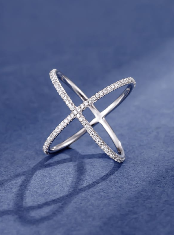 Sterling Silver Cross Minimalist Band Ring-Ring-Krush Kandy, Women's Online Fashion Boutique Located in Phoenix, Arizona (Scottsdale Area)