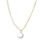 Freshwater Pearl Moon Trend Beaded Necklace-Necklaces-Krush Kandy, Women's Online Fashion Boutique Located in Phoenix, Arizona (Scottsdale Area)