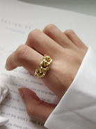 Golden Industrial Wind Ring-Rings-Krush Kandy, Women's Online Fashion Boutique Located in Phoenix, Arizona (Scottsdale Area)