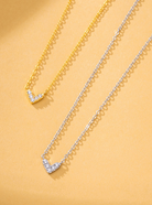 Sterling Silver Cubic Zirconia Heart Minimalist Necklace-Jewelry-Krush Kandy, Women's Online Fashion Boutique Located in Phoenix, Arizona (Scottsdale Area)