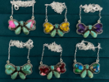 Turquoise & Multi Stone Bow Necklace-Necklaces-Krush Kandy, Women's Online Fashion Boutique Located in Phoenix, Arizona (Scottsdale Area)
