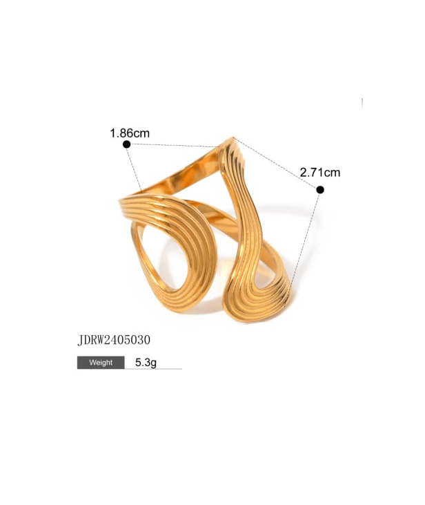 Stainless Steel Irregular Minimalist Band Ring-Jewelry-Krush Kandy, Women's Online Fashion Boutique Located in Phoenix, Arizona (Scottsdale Area)