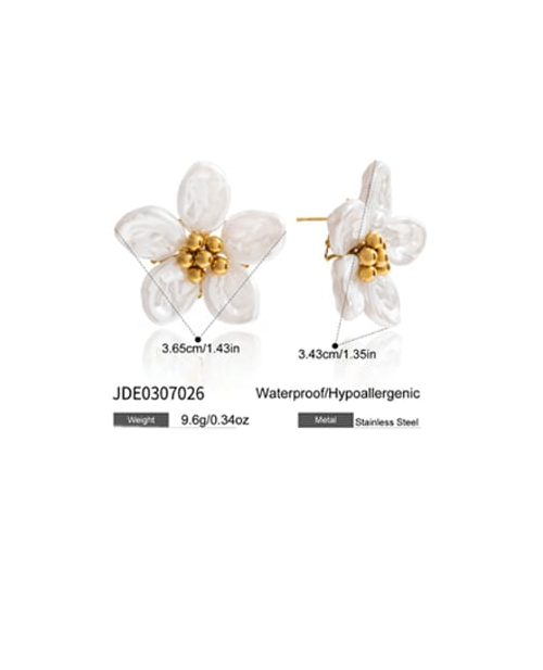 Delicate Pearl Petal Stud Earrings-Earrings-Krush Kandy, Women's Online Fashion Boutique Located in Phoenix, Arizona (Scottsdale Area)