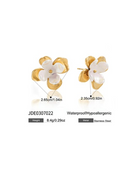 Delicate Pearl Petal Stud Earrings-Earrings-Krush Kandy, Women's Online Fashion Boutique Located in Phoenix, Arizona (Scottsdale Area)