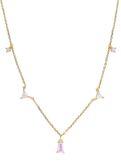Statement Dainty Geometric Opal Necklace-Necklaces-Krush Kandy, Women's Online Fashion Boutique Located in Phoenix, Arizona (Scottsdale Area)